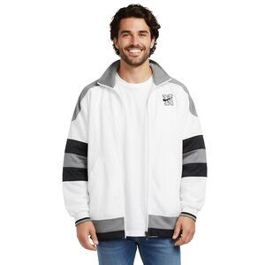 Vintage Nike 90s Tracksuit Jacket Full Zip Windbreaker Swoosh White Black Retro